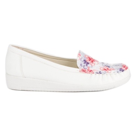 Tullo Mocassins brancos com flores