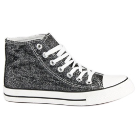 Tênis alto feminino cinza Tênis alto feminino cinza