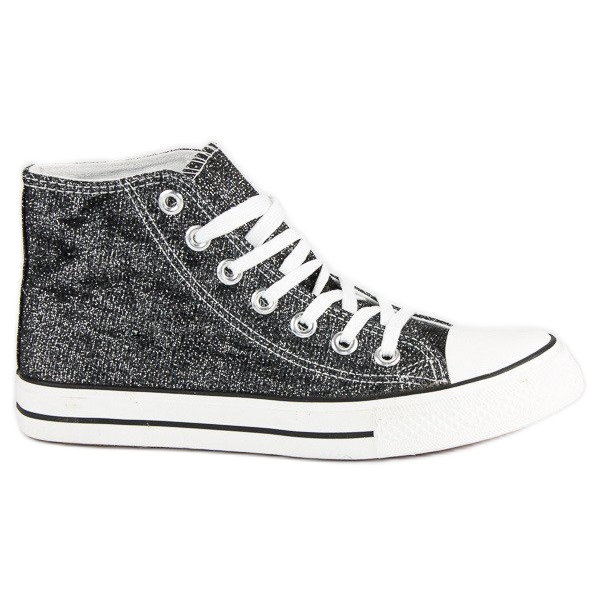 Tênis alto feminino cinza