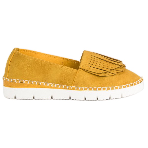 Vices Boho sapatos de salto amarelo