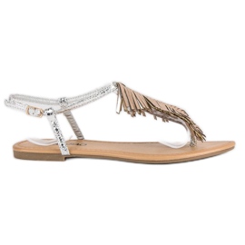 Sandálias Japonesas Prateadas cinza