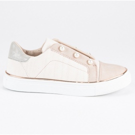 Sapatilhas Com Pérolas marrom