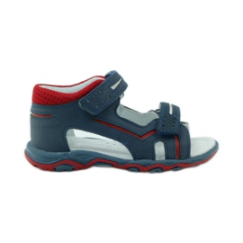 Sandálias com velcro Bartek 31825 azul marinho vermelho