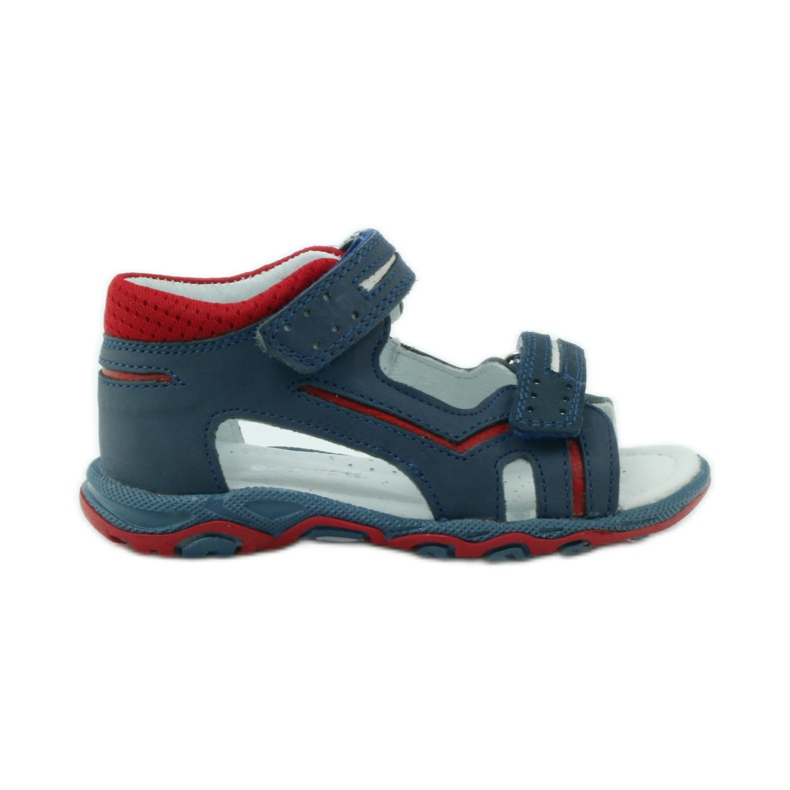Sandálias com velcro Bartek 31825 azul marinho vermelho