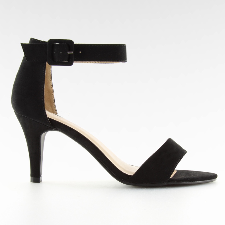 Sandálias pretas de salto baixo BL076 preto