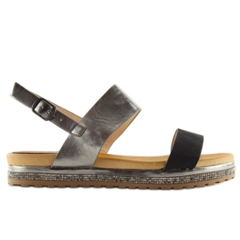 Sandálias femininas pretas SL88P Preto