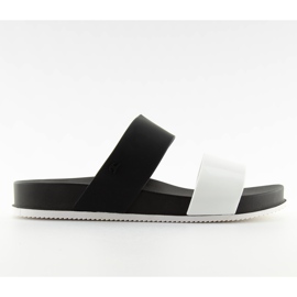 KM122 chinelos pretos de silicone preto