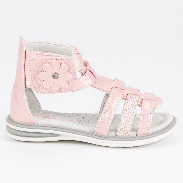 American Club Sandálias Com Flor Americana rosa