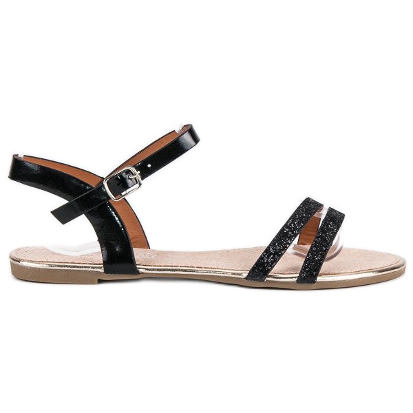 American Club sandálias americanas lisas pretas preto