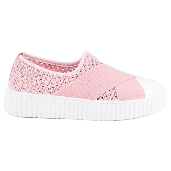 Tênis Openwork Creepers rosa