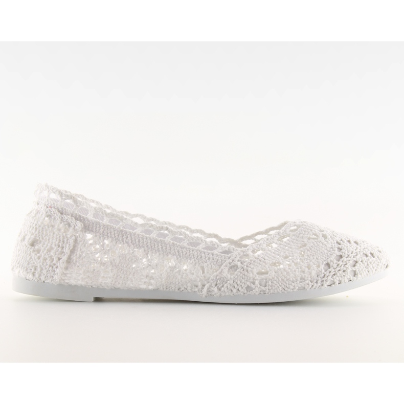 Branco bailarinas de renda JX59P branco