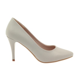 Sergio Leone Bombas De Salto Alto 1399 Cinza Claro