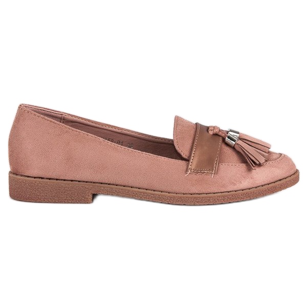 Mocassins rosa elegantes