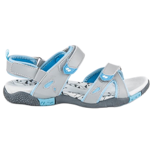 Hasby sandálias femininas de velcro cinza