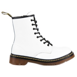 McKey botas de couro branco McKey botas de couro branco