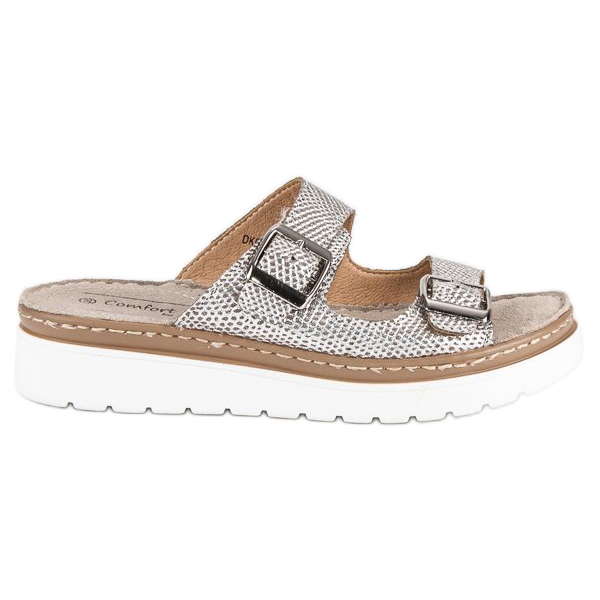 Filippo chinelos de couro dourado