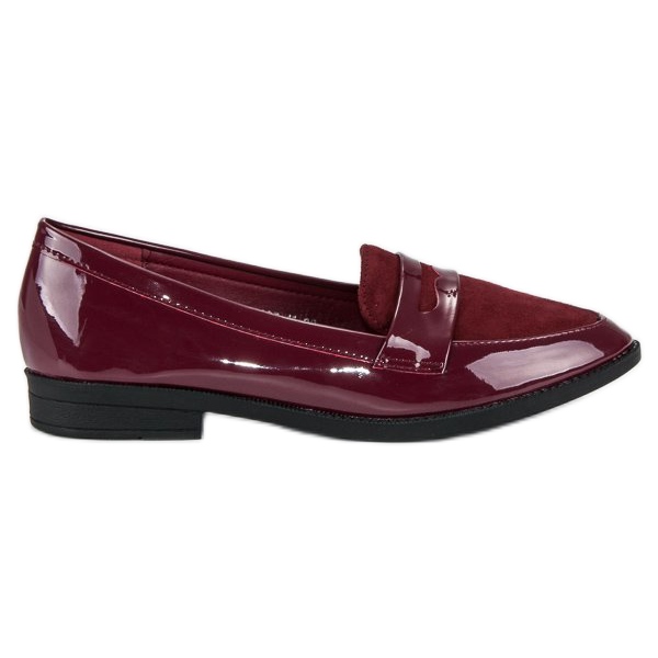 Best Shoes Mocassins lacados Borgonha multicolorido vermelho