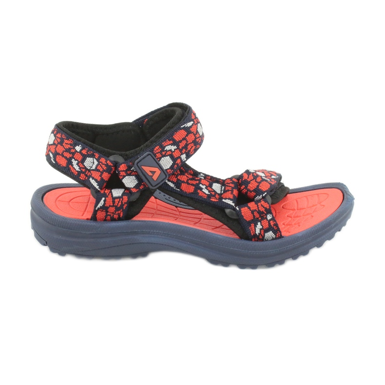 Sandálias American Club 8122 com inserção de espuma azul marinho laranja