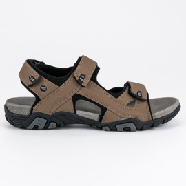 American Club Sandálias de velcro americanas marrom