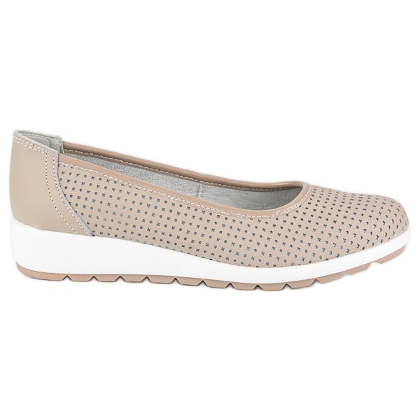 Bailarinas de couro vinceza castanho