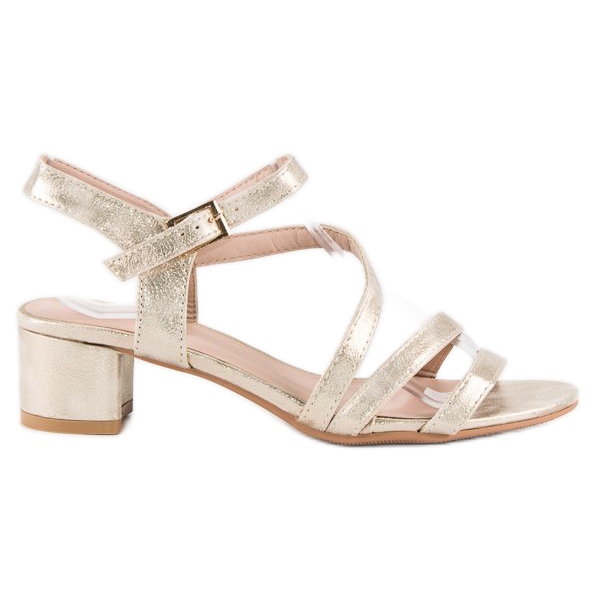 Ideal Shoes Sandálias rasas amarelo