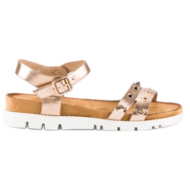 Forever Folie Sandália rosa com strass