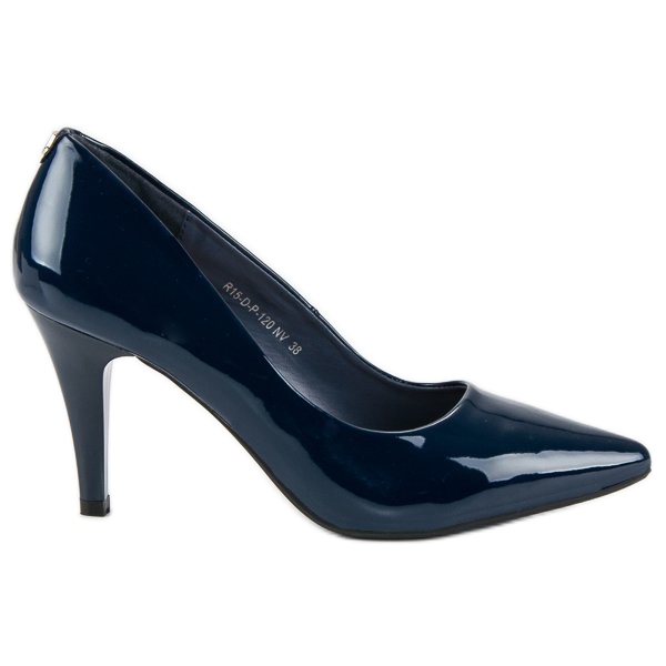 Salto vinceza com verniz marinho azul