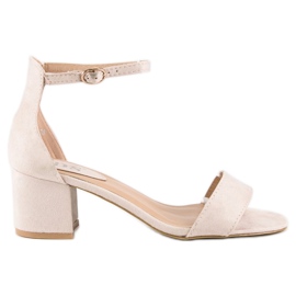 SDS Sandálias de salto baixo marrom