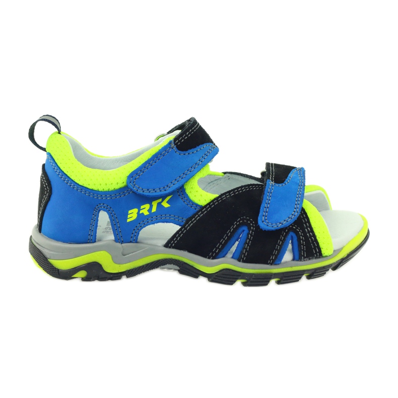 Sandálias em Velcro Bartek 16187 cobalto preto azul verde