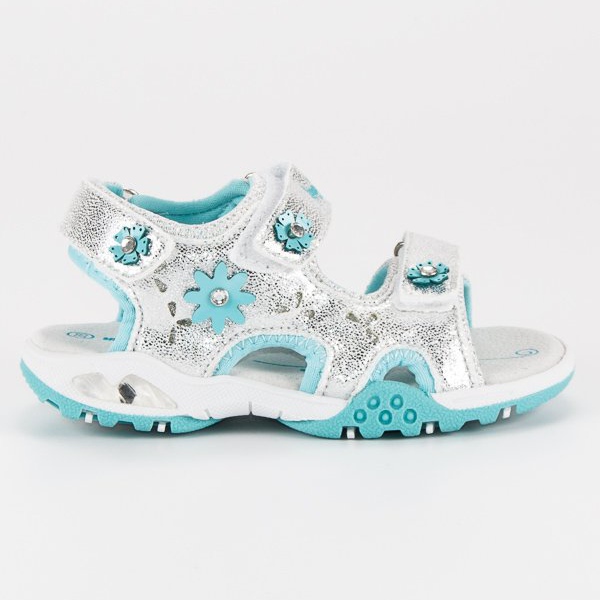 American Club Sandálias americanas de prata cinza