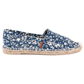 McKey Alpargatas Azuis em Flores azul