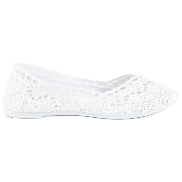 Seastar bailarinas de renda branca branco