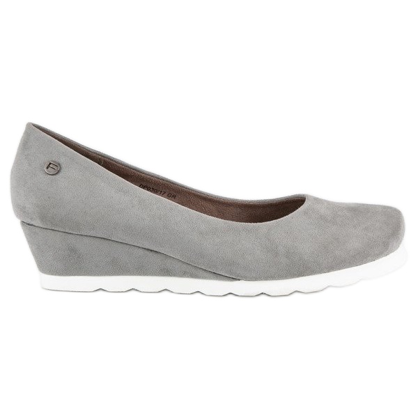 Filippo bombas de camurça para mulheres cinza