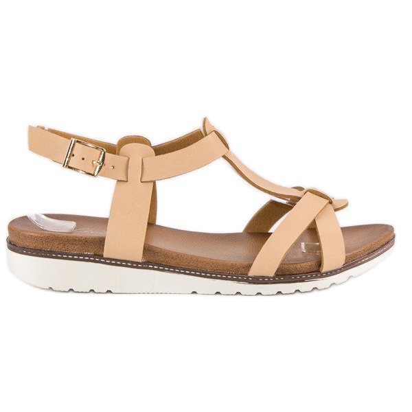 Licean Sandálias de verão confortáveis castanho