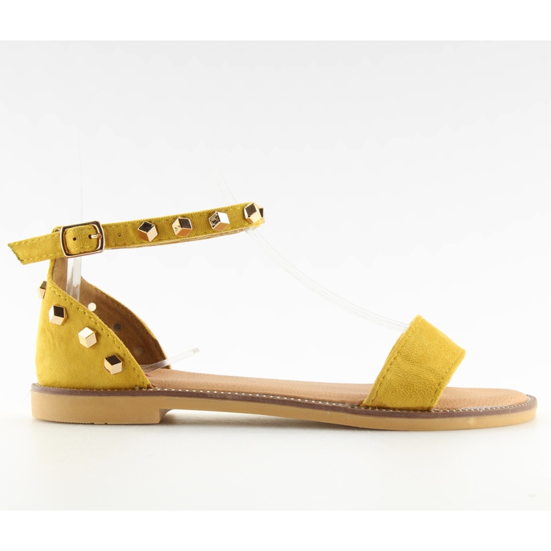 Sandálias amarelas com tachas 117-11 Amarelo