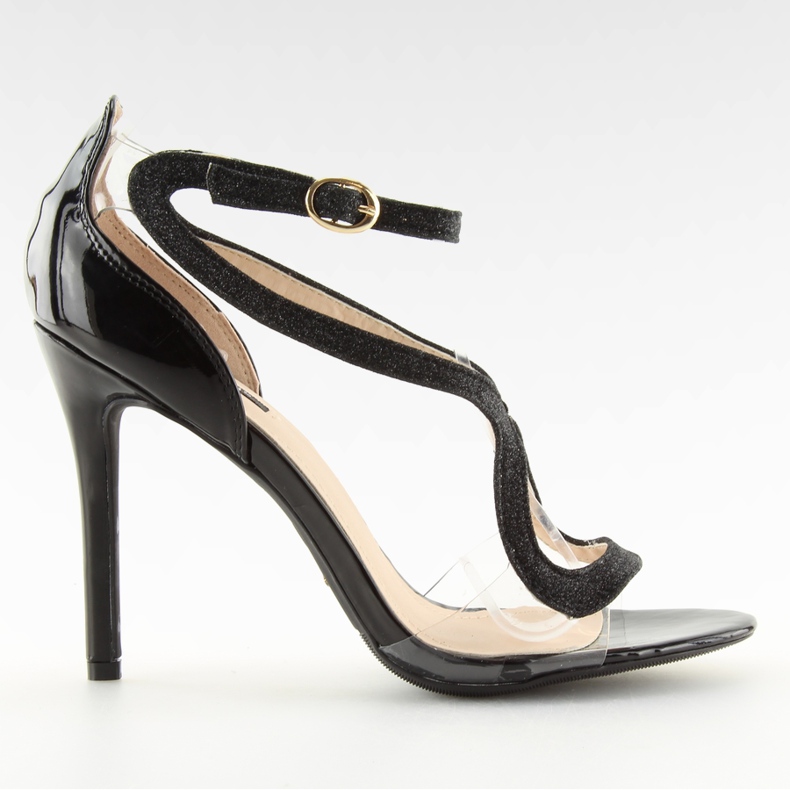 Sandália preta de salto alto 1443 preto