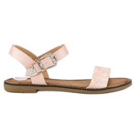 Nio Nio Sandálias rasas confortáveis rosa Nio Nio Sandálias rasas confortáveis rosa