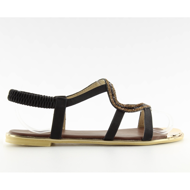 Sandálias pretas assimétricas 4157 Preto