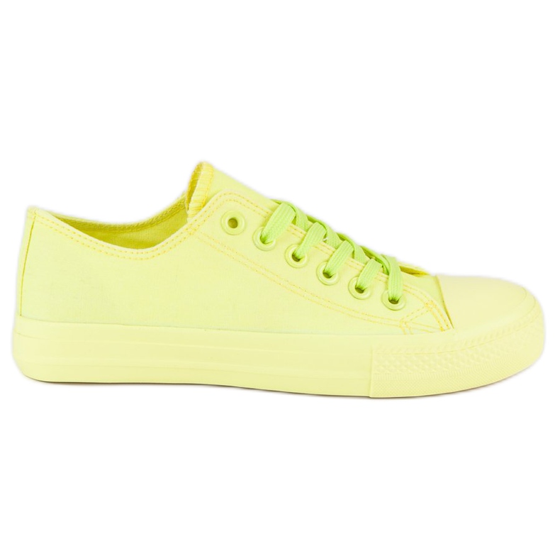 SHELOVET Sapatilhas amarelas na encadernação amarelo