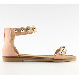 Sandália rosa VS-376 rosa com amarração no tornozelo