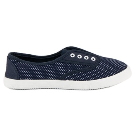 Tênis slip on de bolinhas azul