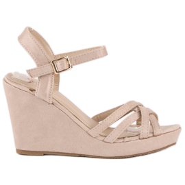 Seastar Sandálias de cunha de camurça castanho Seastar Sandálias de cunha de camurça castanho