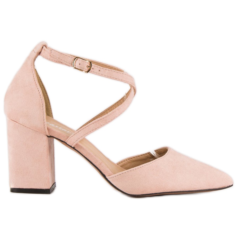 Seastar elegantes sandálias de camurça rosa