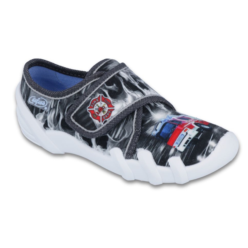 Calçado infantil Befado 273X240 preto cinza vermelho