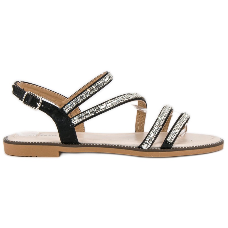 Nio Nio Sandálias rasas estilosas preto