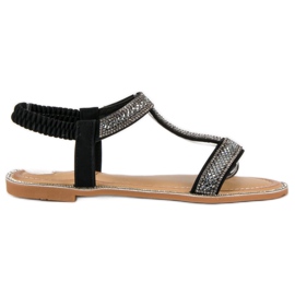 Juliet Sandálias elegantes com elástico preto Juliet Sandálias elegantes com elástico preto