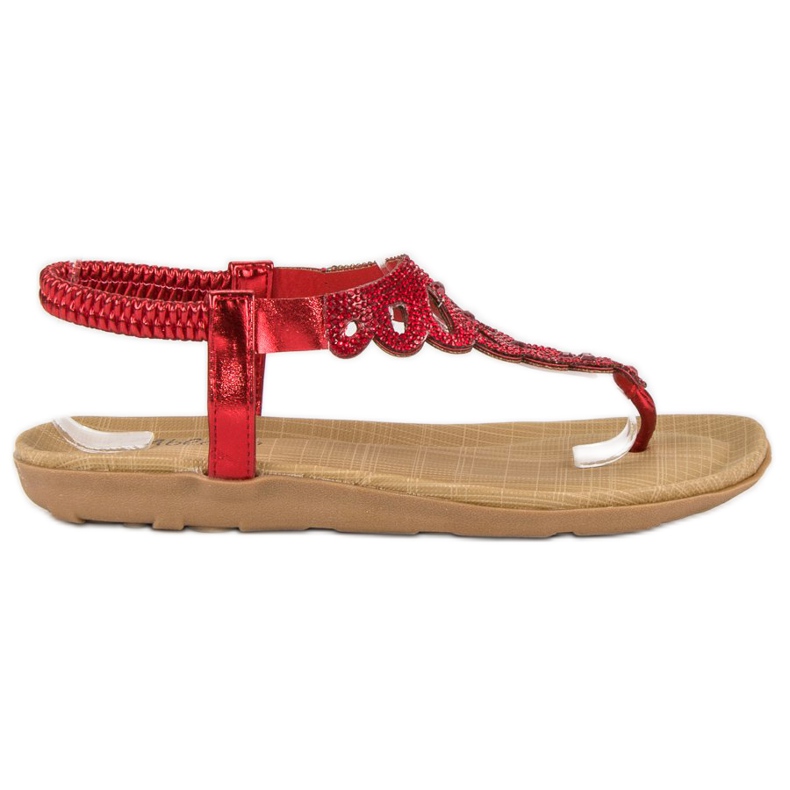 Abloom Chinelos elegantes com elástico vermelho