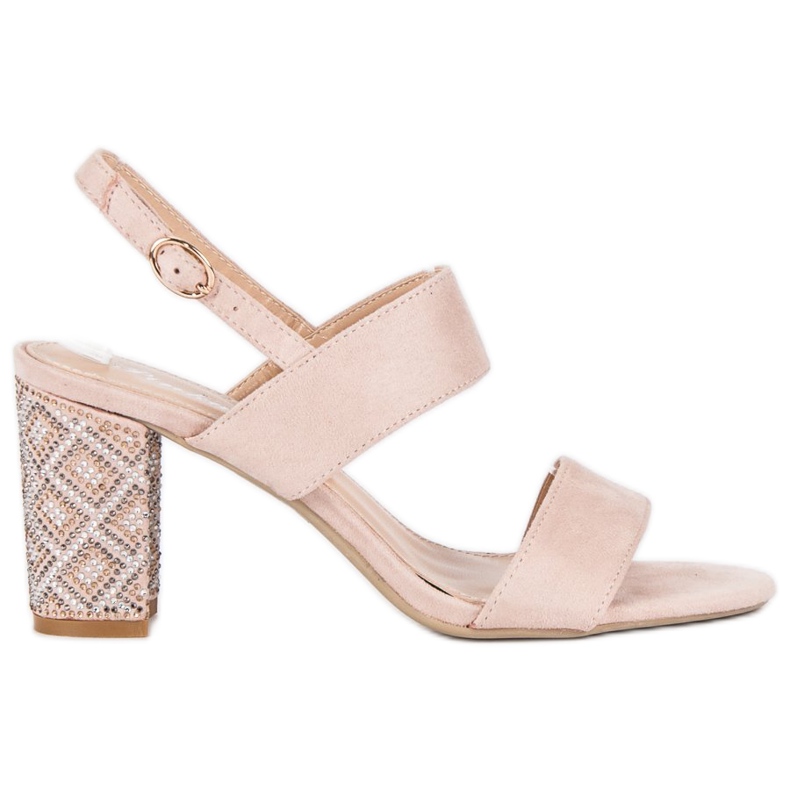 Sandálias elegantes com miçangas castanho Sandálias elegantes com miçangas castanho