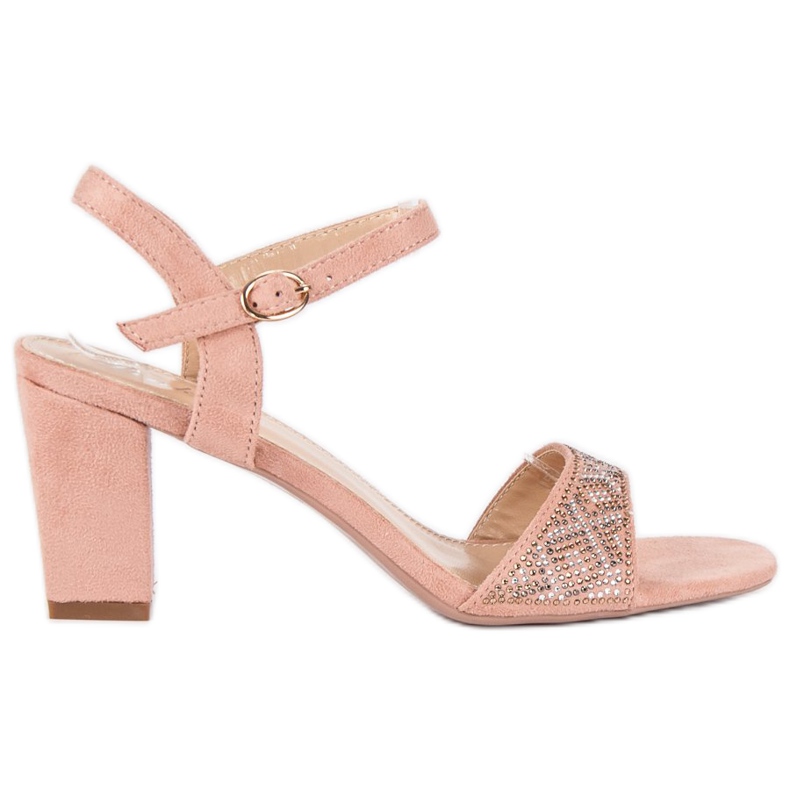 Sandálias de salto alto elegantes rosa