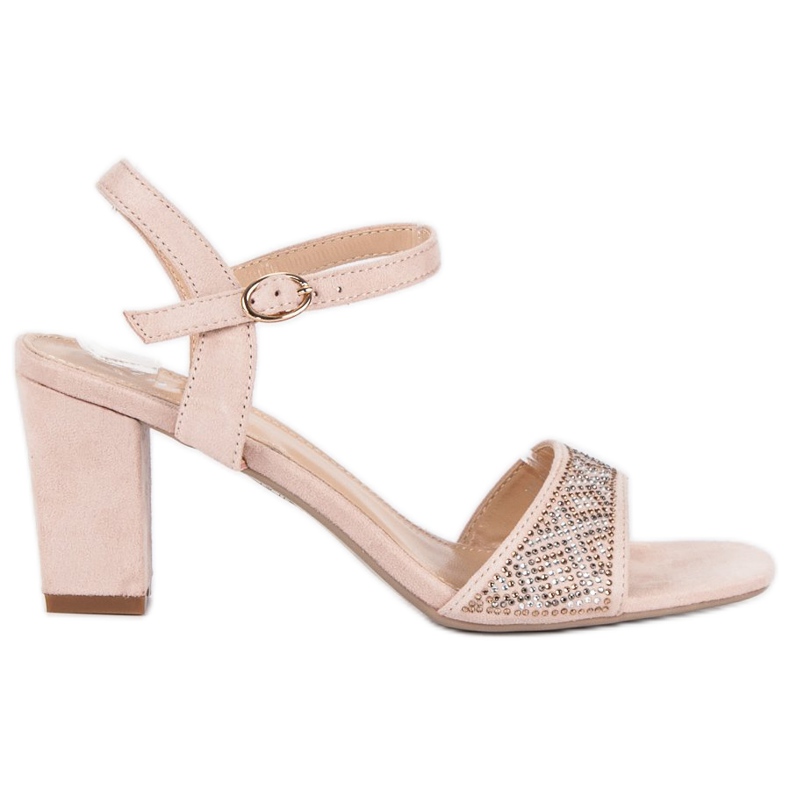 Sandálias de salto alto elegantes castanho